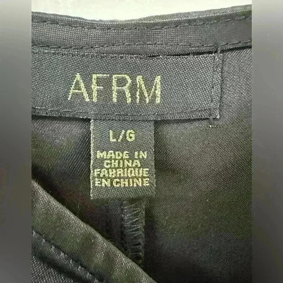 NEW AFRM | Katica‎ Satin Midi Slip Dress In Black Size Large - Picture 6 of 11